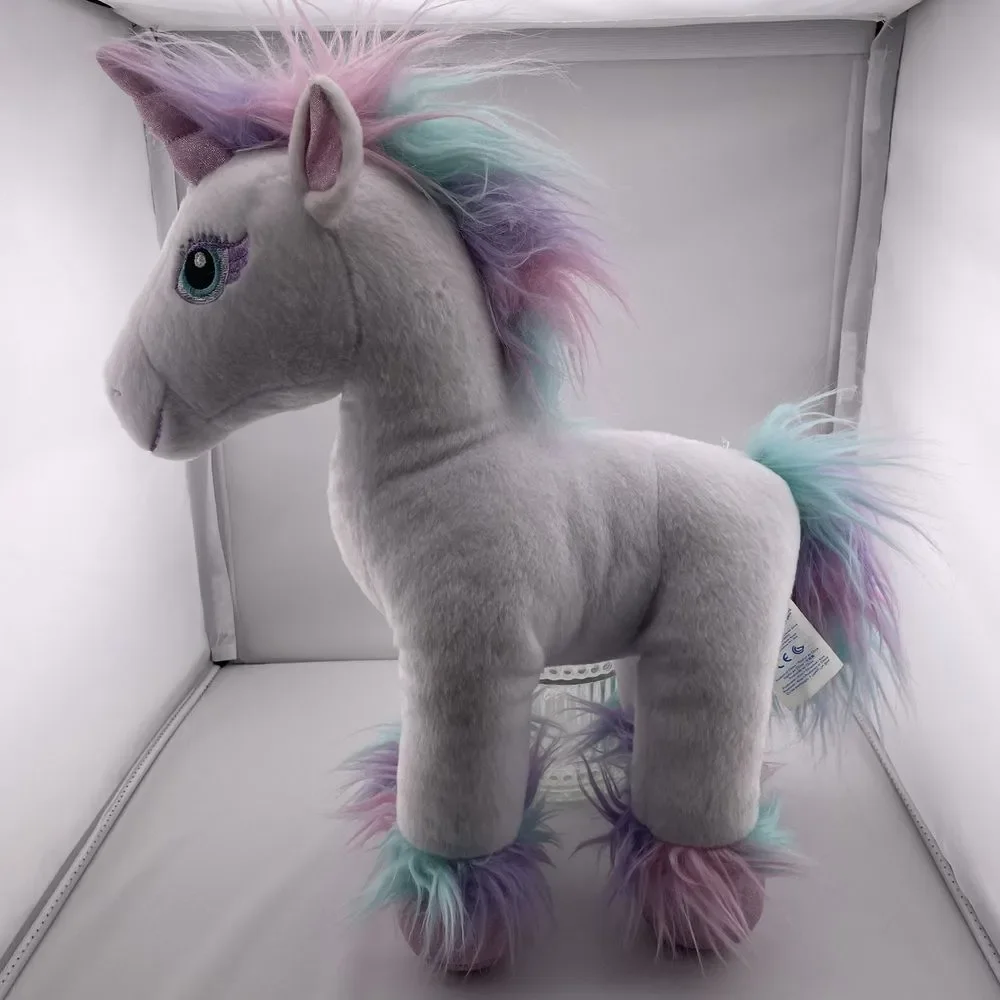 Build A Bear Fairy White &‎ Pastel Rainbow Unicorn Plush Toy 15